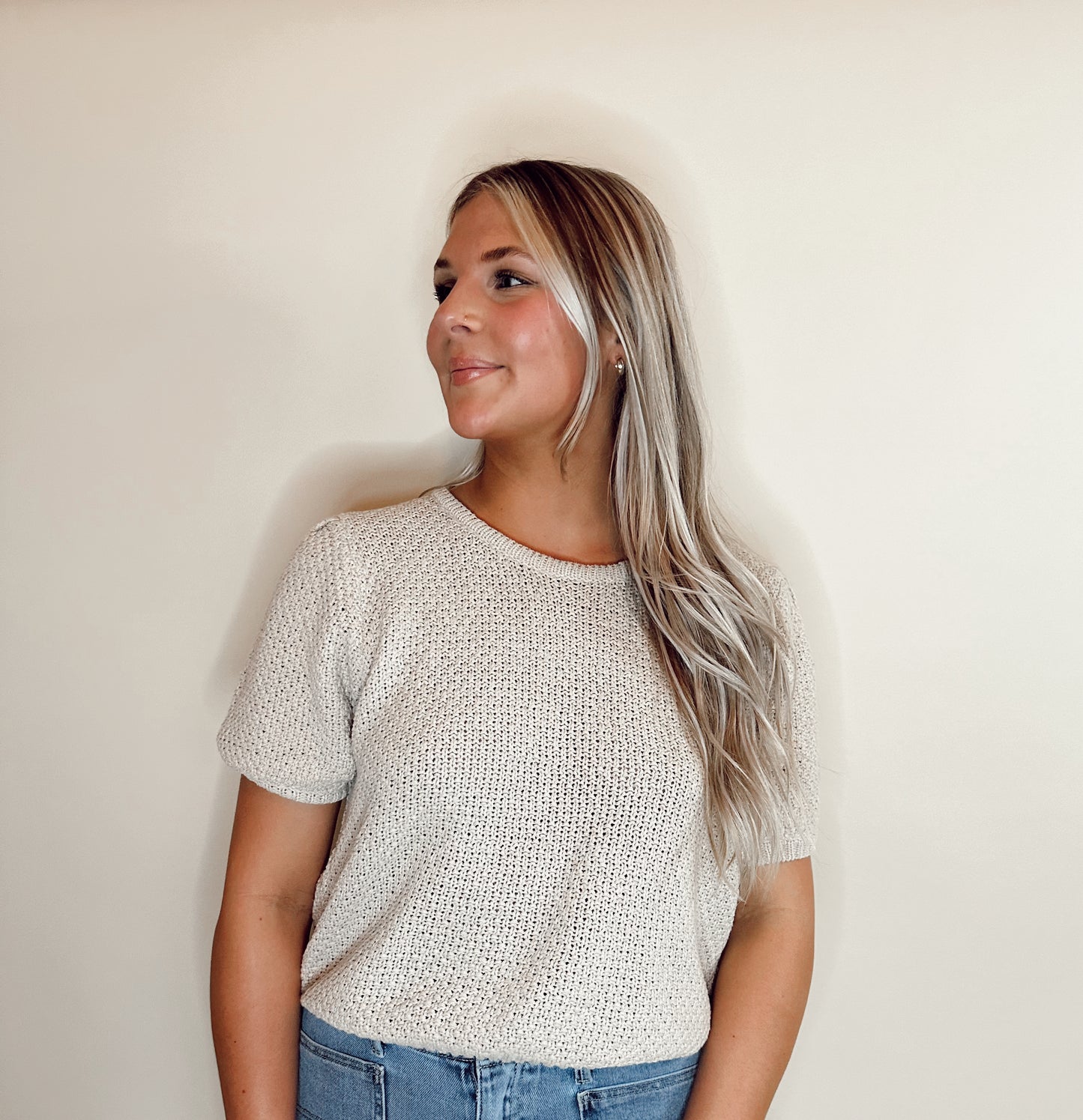 Sweater Texture Top-Oatmeal